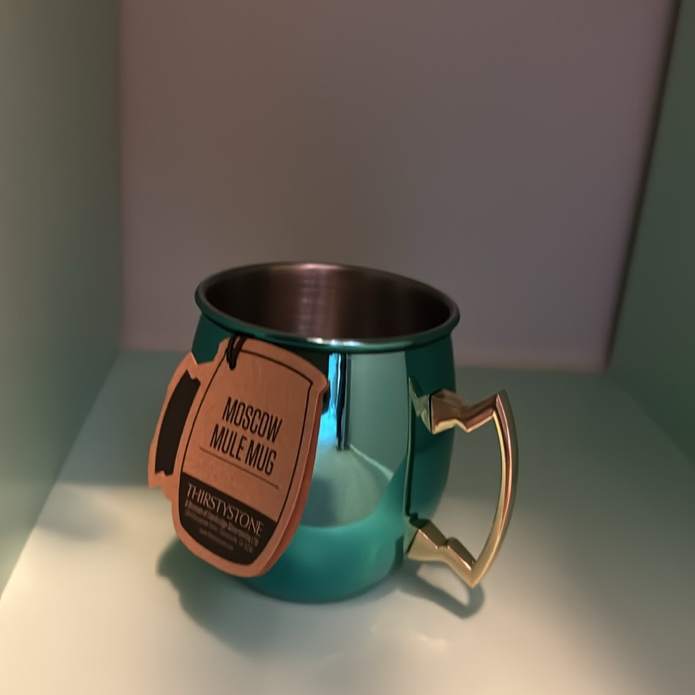2 Thirstystone Metallic Turquoise Moscow Mule Mug with Classic Handle